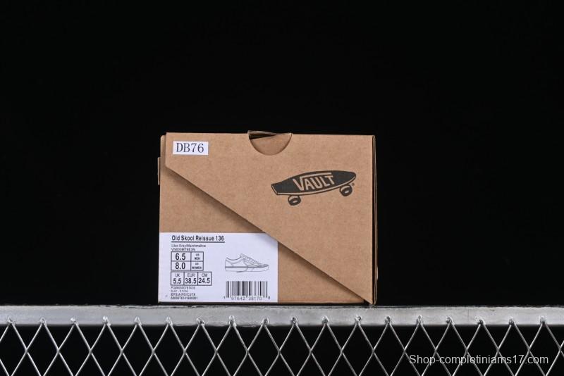 Vans Old Skool Reissue 136 Purple Checkerboard Retro Canvas Shoes - VN000MT6E3N