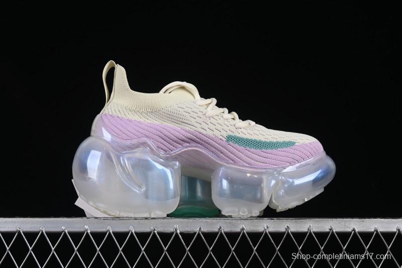 Grounds Big Bubble High Platform Sneakers in Cream Lilac - AJE5