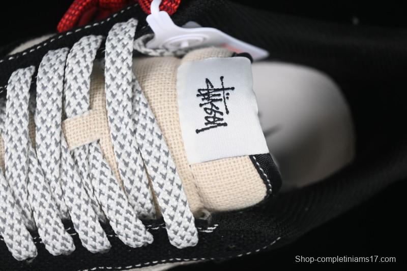 Nike Air Force 1 '07 Low Stussy Collaboration Beige Black Low-Top Casual Sneakers - XZ6188-762