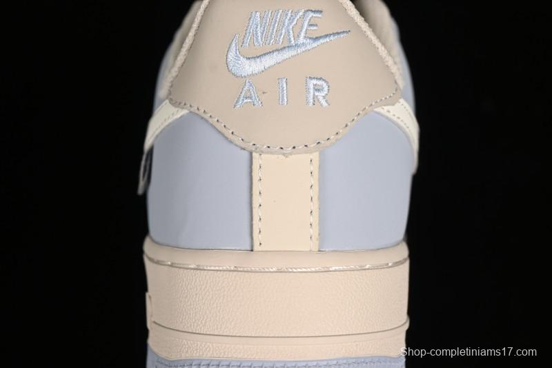 Nike Air Force 1 '07 Low Casual Sneakers in Ancient Blue with Full-Length Honeycomb Air Cushion - DB3301-199