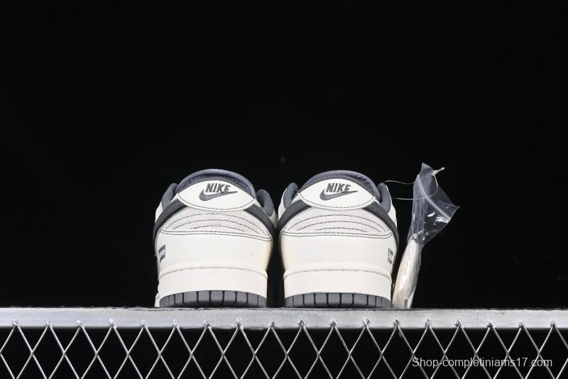 Nike SB Dunk Low Supreme Anniversary Customized Casual Skate Shoes with Double Mini Swoosh - XX3168-303