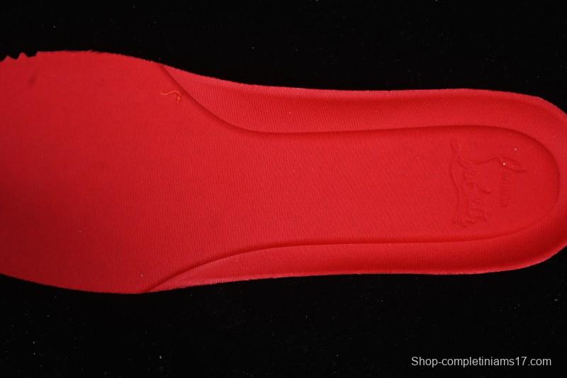 Christian Louboutin Funnyto Flat Comfortable Fashion Low-Top Sneakers with Raw Ice Blue Sole - X.D4