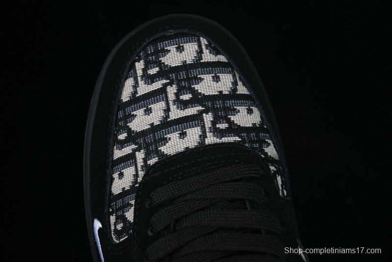 Nike Air Force 1 '07 Low Dior Collaboration Black Gum Knit Casual Sneakers - KK1988-058