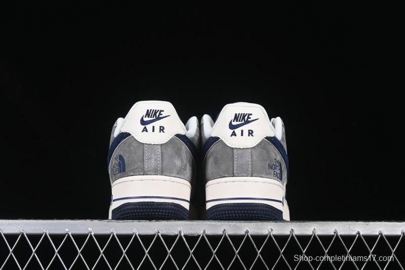 Nike Air Force 1 '07 Low The North Face Collaboration Beige Grey Navy Swoosh Casual Sneakers - XZ6188-975