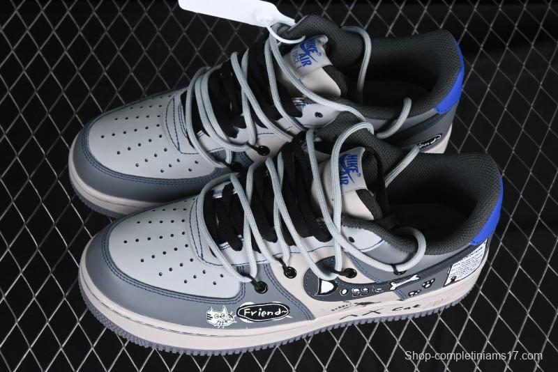Nike Air Force 1 '07 Low British Blue Cat Casual Lace-Up Sneakers - KS6896-333