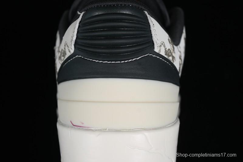 Nike Air Jordan 2 Retro AJ2 Low Top Basketball Shoes with Phoenix Embroidery Dragon Year Limited Edition - FJ5736-100