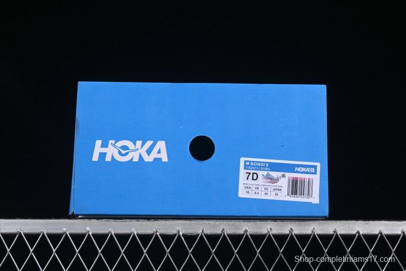 HOKA ONE ONE Bondi 9 Cushioned Running Shoes with Soft EVA Midsole - 1162011 GYBU