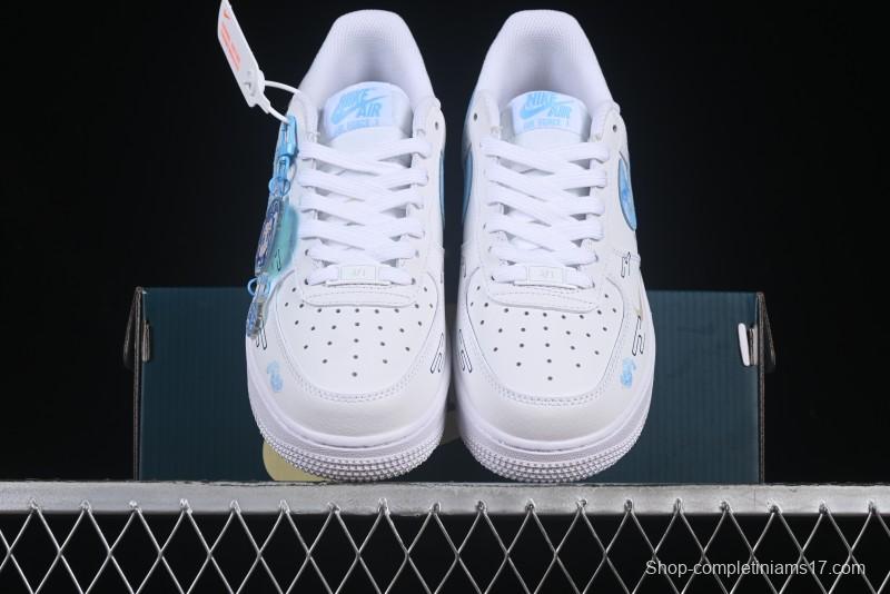 Nike Air Force 1 '07 Low Casual Sneakers with Erciyuan Hand-Painted Graffiti Lingzhu Aobing Design - HF0022-010