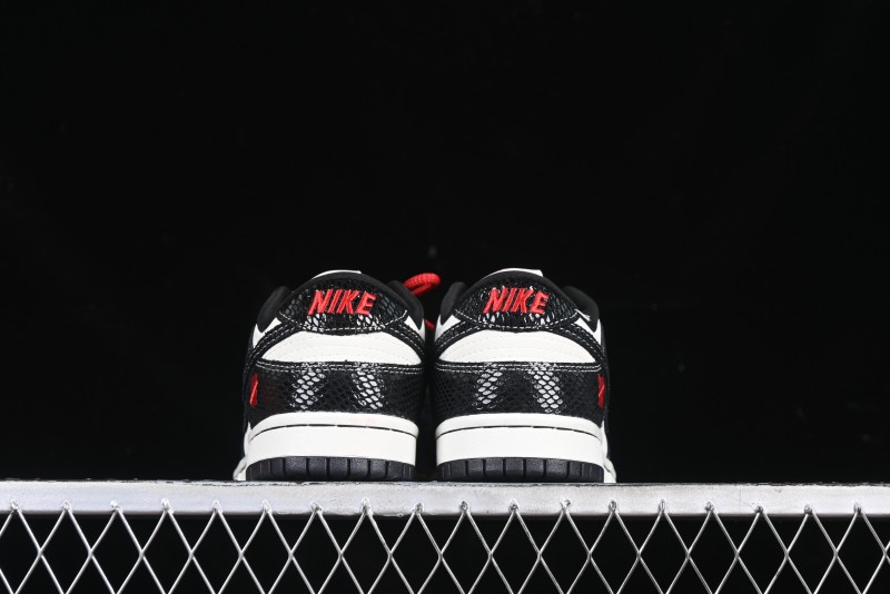 Nike SB Dunk Low UN Collaboration Year of the Snake Limited Edition Dual-Tone Black Snake Anniversary Custom Low-Top Casual Skate Shoes - AG3702-853