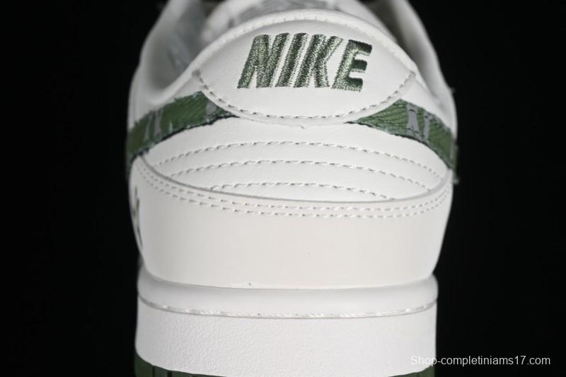 Nike SB Dunk Low MLB Collaboration - Green Denim Anniversary Custom Low-Top Casual Skate Shoes - DQ1098-345