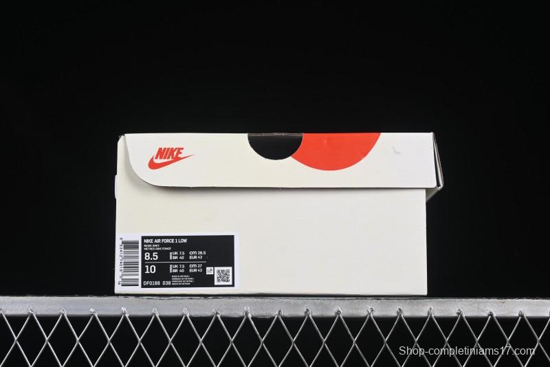 Nike Air Force 1 '07 Low MLB Collaboration Dark Checkered Beige Low-Top Casual Sneakers - DF0188-038