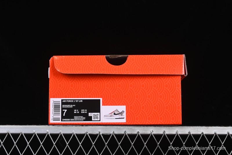 Nike Air Force 1 '07 Low Year of the Snake Limited Edition Grey Black Snake Scale Low-Top Casual Sneakers - DM6688-009