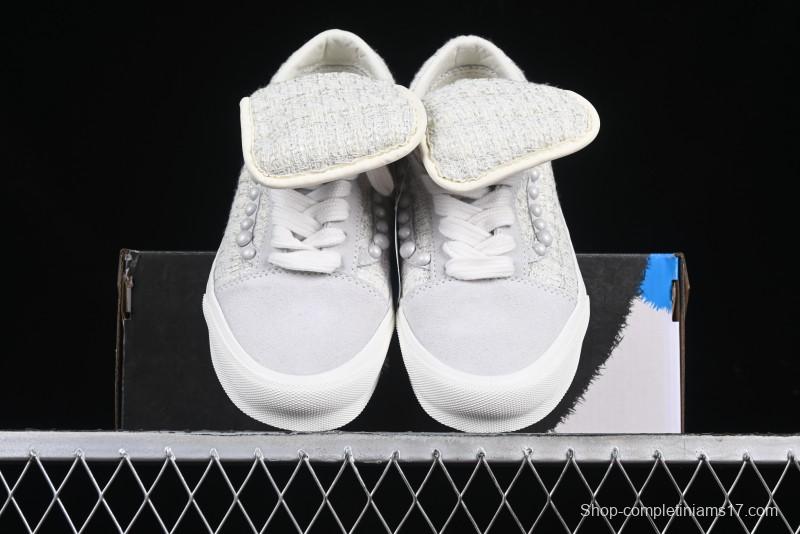 Vans Skool Ext Pearl White Low-Top Casual Skate Shoes - VN000EEMQC5