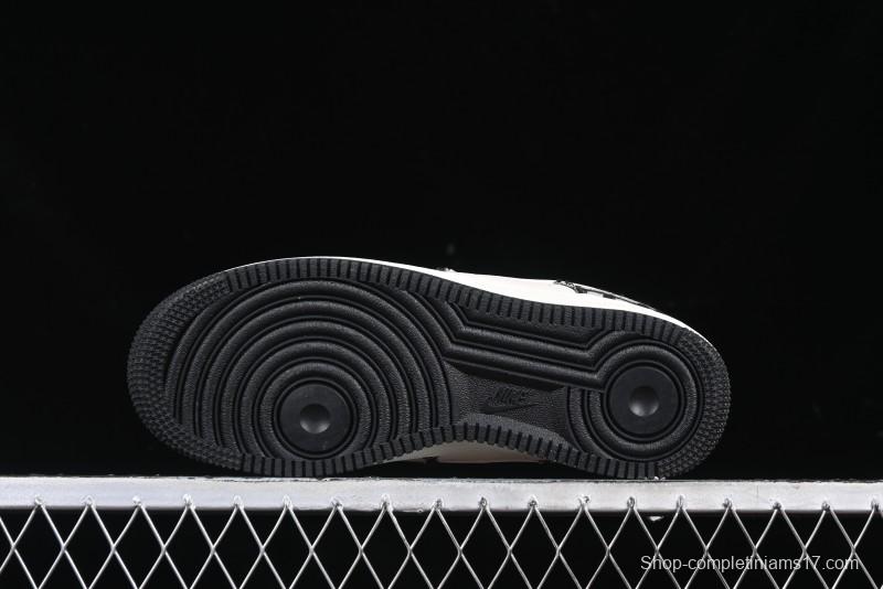 Nike Air Force 1 '07 Low Dior Collaboration Black Pattern Low-Top Casual Sneakers - DF0188-028