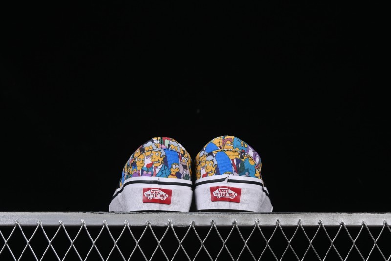 Vans Slip-on Pro Simpson Family All Over Print Low Top Skate Shoes - VN0A3WMD1TJ