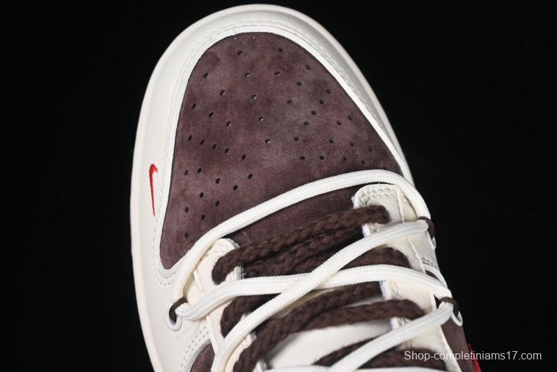 Nike SB Dunk Low Year of the Snake Series - Lace-Up Red Hook Anniversary High-End Custom Low-Top Casual Skate Shoes - YX5066-266