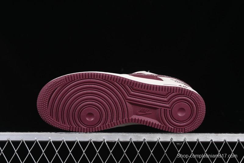 Nike Air Force 1 '07 Low The North Face Collaboration Burgundy Swoosh Casual Sneakers - KK1988-042