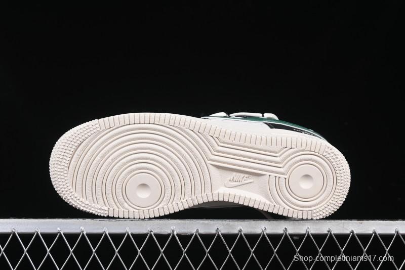 Nike Air Force 1 '07 Low The North Face Collaboration Black Green Lace-Up Low-Top Casual Sneakers - SJ1198-110