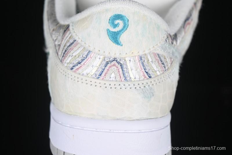 Nike Dunk Low CNY Year of the Dragon Limited Edition New Chinese Style Custom Steam Puppet - Third Prince White Aobing SB Low-top Casual Sneakers - DV0831-101