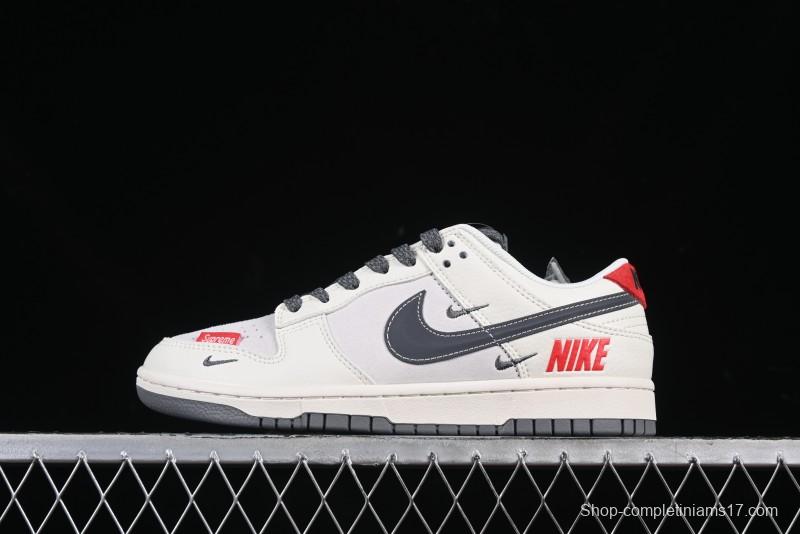 Nike SB Dunk Low Supreme Collaboration Anniversary Custom Low-Top Casual Sneakers - FC1688-205