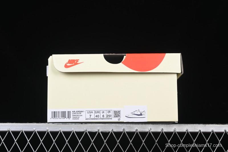 Nike Travis Scott x Fragment Design x Air Jordan 1 Low OG SP AJ1 Stussy Collaboration - DM9288-004