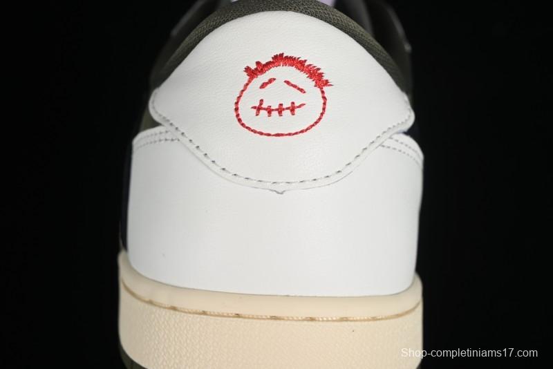 Nike Travis Scott x Air Jordan 1 Low OG AJ1 Reverse Swoosh Sneakers - DM7866-200