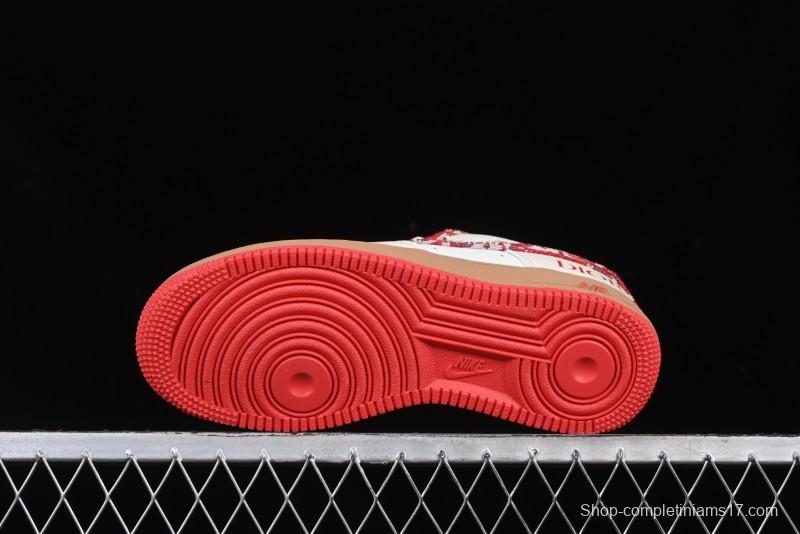 Nike Air Force 1 '07 Low Dior Collaboration Beige Floral Low-Top Casual Sneakers - KK1988-049