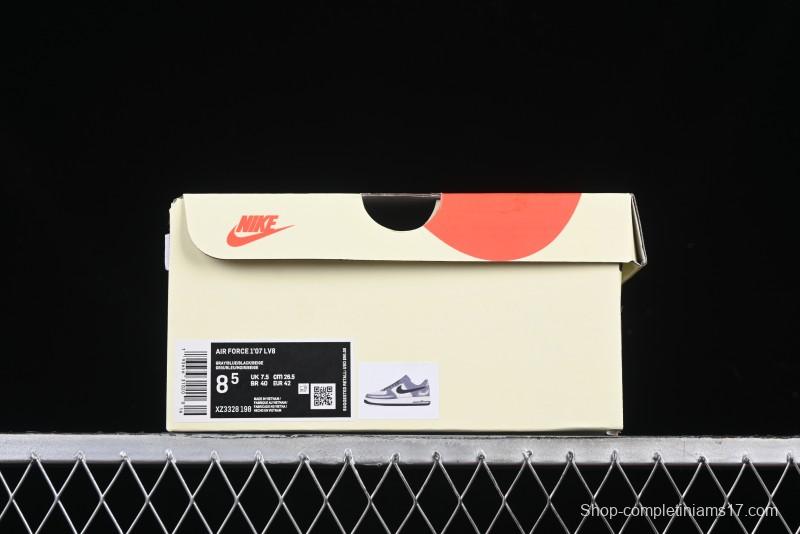 Nike Air Force 1 '07 Low Stussy Collaboration Bright Blue Black Swoosh Low-Top Casual Sneakers - XZ3328-198