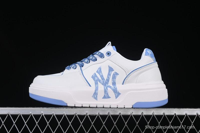 New York Yankees MLB Chunky Liner Denim Monogram Lightweight Elevated Platform Casual Sneakers - 3ASXD025N50BLS