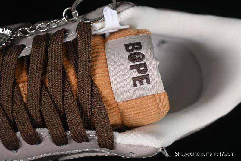 Nike Air Force 1 '07 Low BAPE Collaboration Grey Green Brown Low-Top Casual Sneakers - KK1988-039