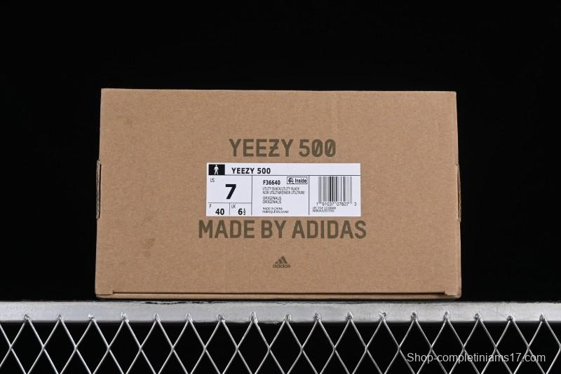 Adidas Yeezy 500 Black Casual Running Shoes - F36640