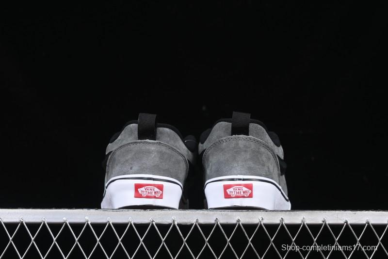 Vans Knu Skool Low-Top Retro Casual Vulcanized Sneakers in Grey Black - VN0009QCBDS