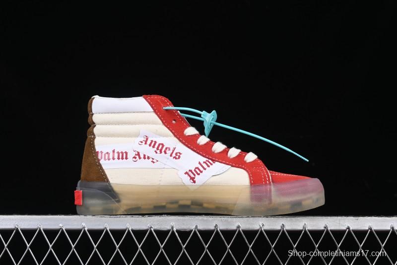 Palm Angels x Vans Sk8-Mid Mid-Top Casual Skate Shoes with Vintage-Inspired Design - VN000CRPGRN