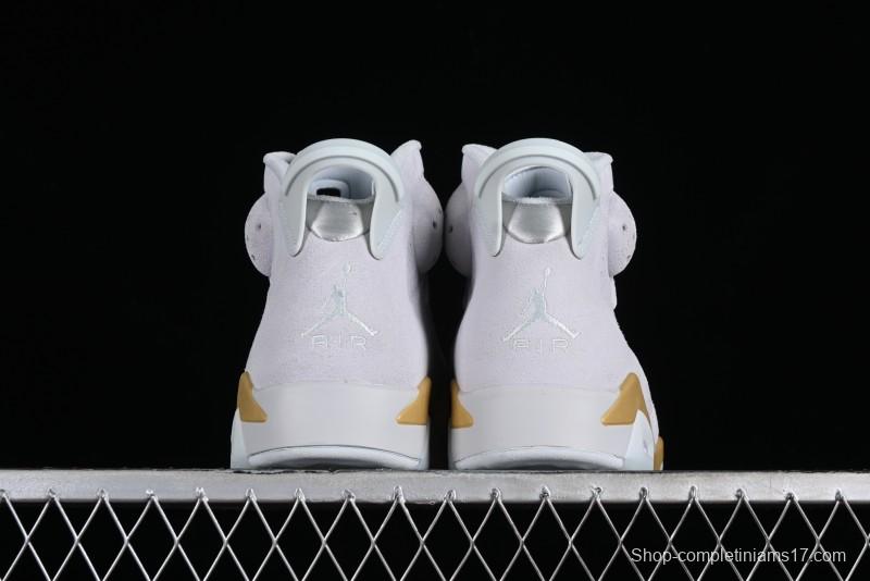 Nike Air Jordan 6 Retro Paris Olympics Sneakers with Metallic Gold Accents - DQ4914-074