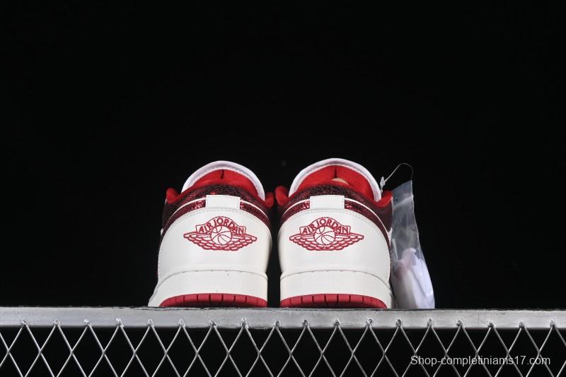 Nike Air Jordan 1 Low AJ1 White Red Casual Sneakers - HJ9338-106
