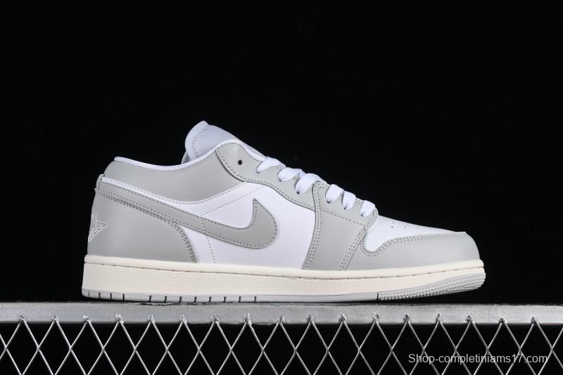 Nike Air Jordan 1 Low AJ1 White Grey Low-Top Lifestyle Basketball Shoes - DC0774-103