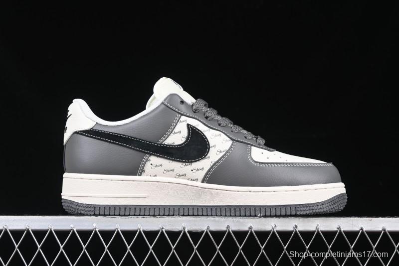 Nike Air Force 1 '07 Low Stussy Collaboration - Nebula Grey Low-Top Casual Sneakers - XZ3328-168