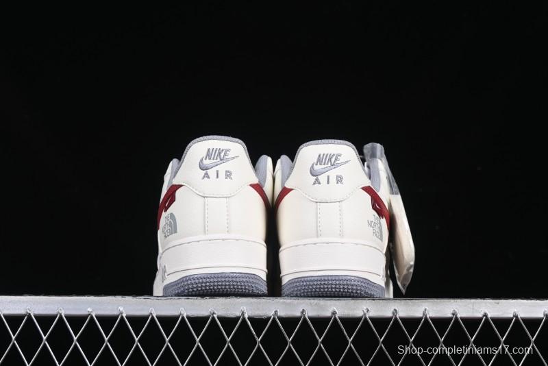 Nike Air Force 1 '07 Low The North Face Collaboration Beige Red Casual Sneakers - DM6688-047