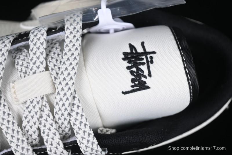 Nike Air Jordan 1 Low AJ1 Stussy White Black Leather Retro Basketball Shoes - XX3318-507