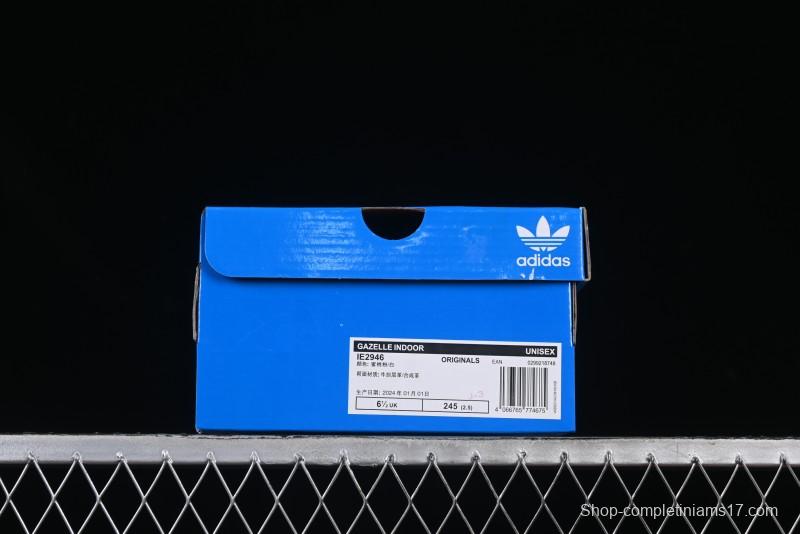 Adidas Originals Gazelle Indoor Retro Casual Slip-Resistant Wear-Resistant Low-Top Skate Shoes - IE2946