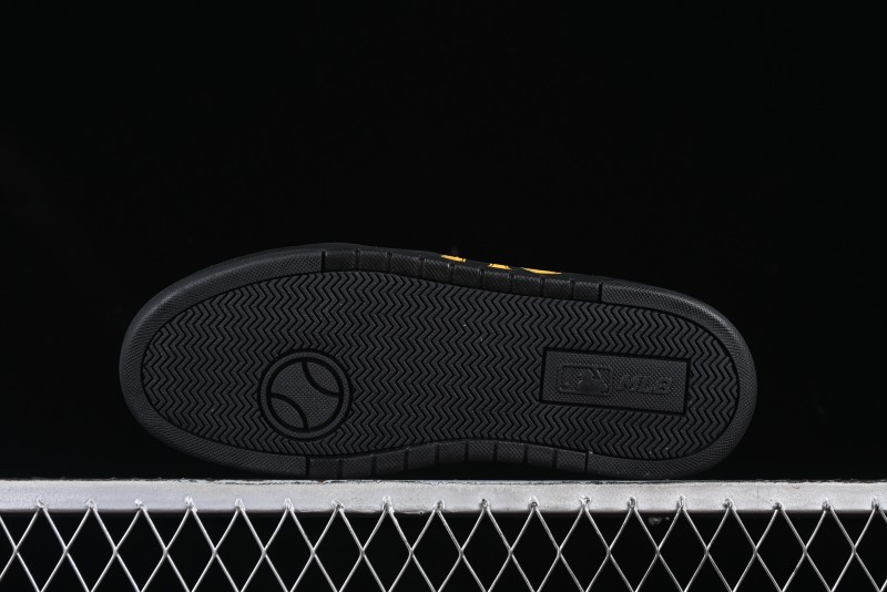 NY Yankees Black & Yellow Sneakers - Bold Logo Streetwear Shoes