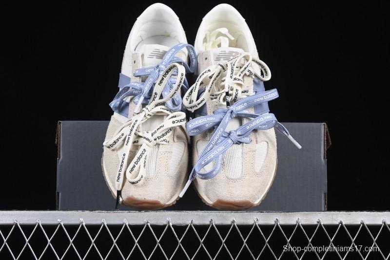 New Balance 237 Heritage Sneakers - Suede and Mesh in Muted Gray with Blue Accents