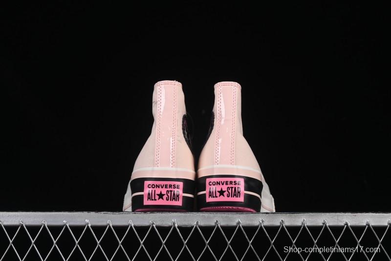 Converse Chuck 70 High Top Platform Sneakers in Pink Color Block Design - A14825C