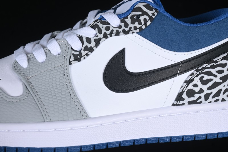 Nike Air Jordan 1 Low True Blue Retro Basketball Shoes - DM1199-140