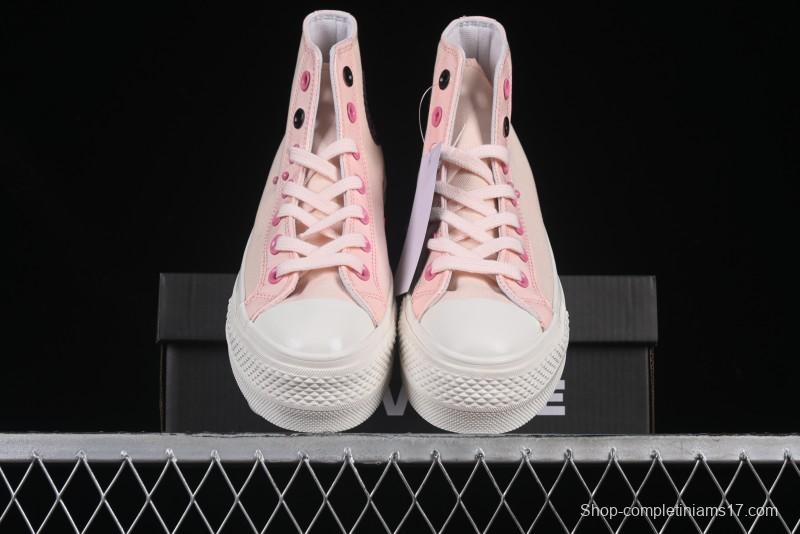 Converse Chuck 70 High Top Platform Sneakers in Pink Color Block Design - A14825C