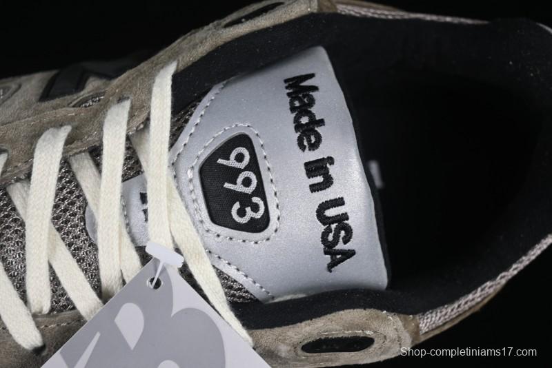 New Balance Made In USA M993 Series Classic Retro Casual Running Shoes with Heritage Design - U993JJ
