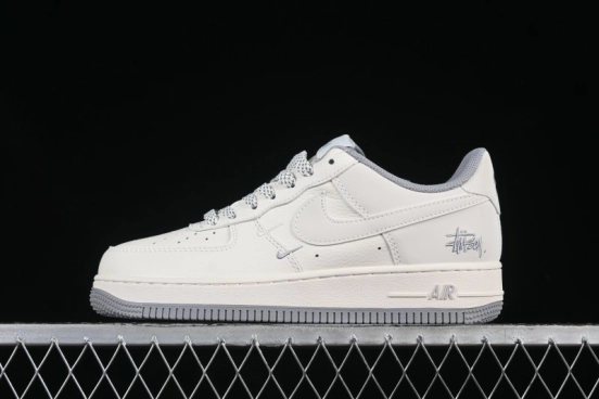 Nike Air Force 1 Low x Stussy "Light Bone and Grey" – Premium Collaboration Sneakers