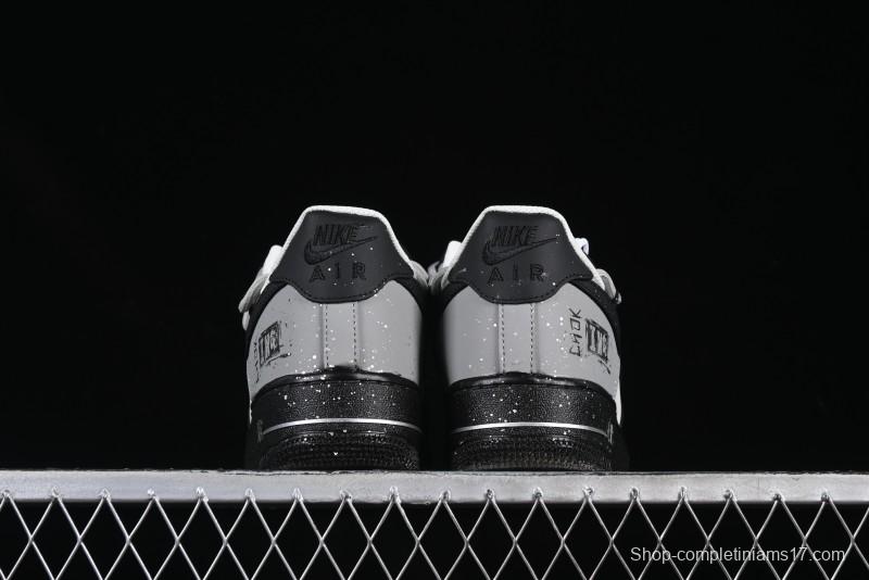 Nike Air Force 1'07 Low Star Graffiti Hand-Painted Casual Sneakers with Full-Length Air Cushion - XV7981-476