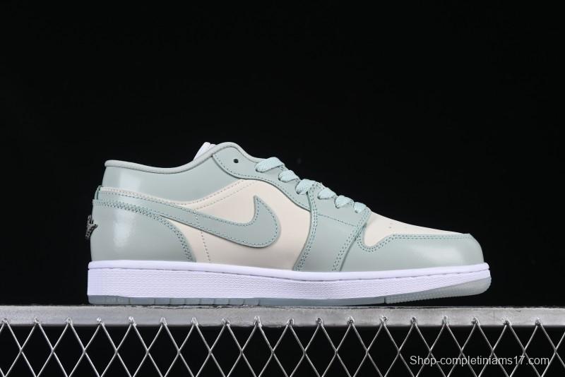 Nike Air Jordan 1 Low AJ1 Amber Green Low-Top Casual Sneakers - HF4078-100