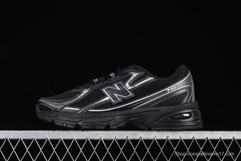 New Balance 740 Black and Silver Retro Running Sneakers for Men